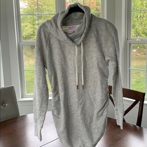Soft light grey colored maternity sweatshirt
